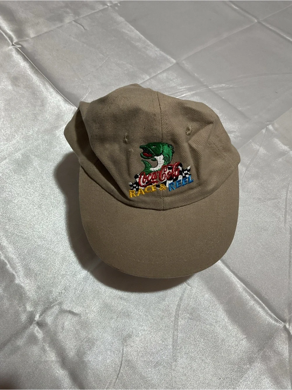 Coca-Cola 'Race & Reel' Embroidered Khaki Cap